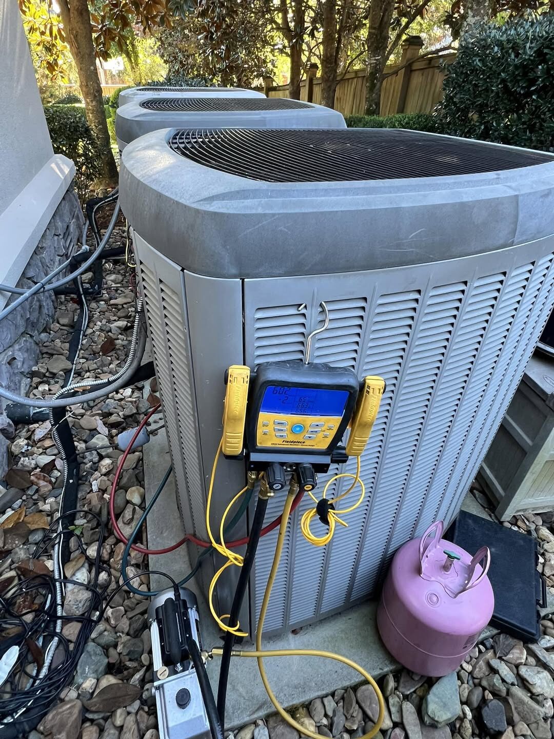 Ductless mini-split head installed indoors
